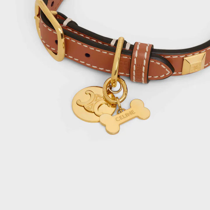 MAISON CELINE 寵物配飾 黃銅骨頭狗牌
